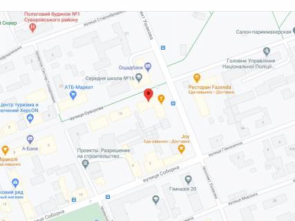 Video Billboard A in Kherson Suvorova st., 1, apteka "Med Servis", NoUg005, prajs za rolik 10 sek 1 vihid/5 hvilin, z 8:00-22:00. Rozrahunok dla insih parametriv translacii utocnujte u menedzera. - 301582 scheme