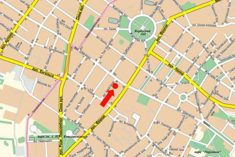 Citylight B in Poltava, 1.8x1.2  Sevcenka st. / Novij Bazar st., 1, Central'nij rinok, bila magazinu "Vzuttevij Bum" scheme