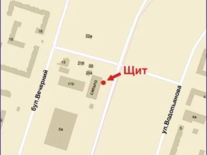 Billboard A in Krivy Rig, 3x6  Vecirnij bst., 33, pered TC "Sil'po", niznij scheme