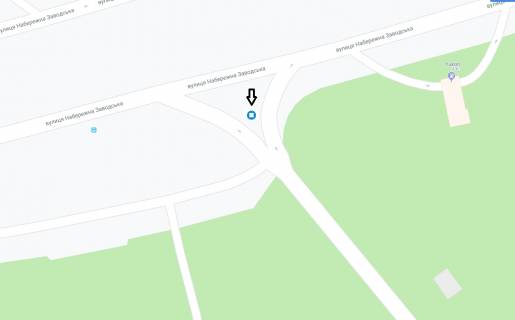 Billboard A in Dnipro (Dnipropetrovsk), 6х3  Naberezna Zavods'ka - st.Panasa Mirnogo, bila parku im.Lenina, po ruhu v centr scheme