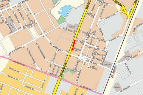 Billboard B in Uzhgorod, 3x6  Minajs'ka st., 27, bila magazinu "Sil'po" scheme