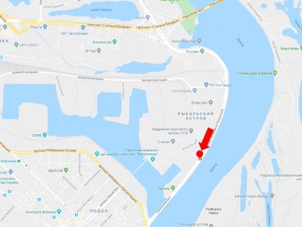 Prismatron, Prism  in Kyiv, 3x6  Naberezno-Ribal's'ka st., pered Podil's'ko-Voskresens'kim mostom, v bik Podolu - 445469 scheme