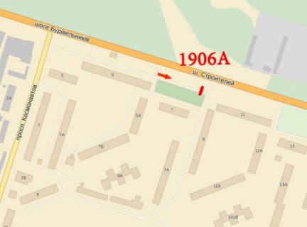 Billboard A in Severodonetsk Budivel'nikiv sose, 7 scheme