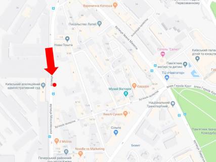 Citylight  in Kyiv, 1.8x1.2  Moskovs'ka st., 8, navproti, v storonu Klovs'kogo uzvozu scheme