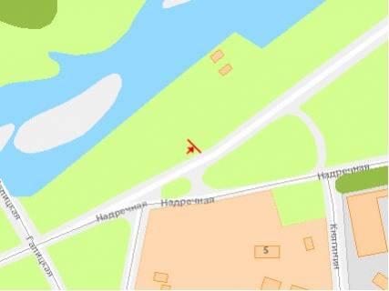 Billboard  in Ivano-Frankivsk, 3x6  Nadricna st. - Galic'ka st. scheme