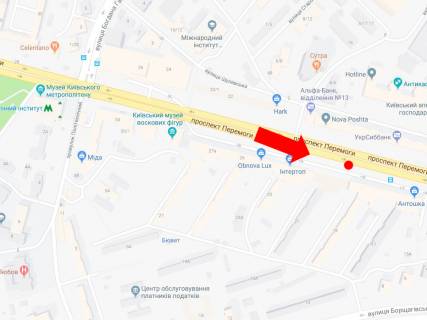 Scrolller, Scroll A in Kyiv, 2.3x3.14  Peremogi av., 21, bila magaziniv "Intertop", "Carlo Pazolini", "Adidas", v centr - 470043 scheme