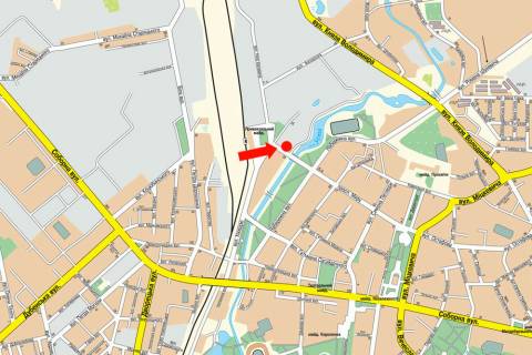 Citylight B in Rivne, 1.8x1.2  Miru av., 26, bila kafe "Dobrij Subin" scheme