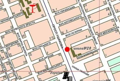 Billboard B in Kherson Usakova av., 32 scheme