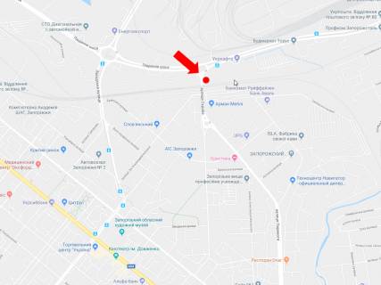 Billboard B in Zaporizhzhya, 3x6  Sedova st. - Pivdenne sose, bila zaliznicnogo mostu, v centr scheme