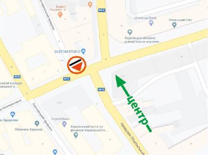 Video Billboard A in Kharkiv Kosturinskij per., 5 / Kooperativnaa st., 60 vyhodov v cas (dlitel'nost' - 8 sek.) - 291289 scheme