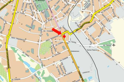 Billboard B in Chernivtsi, 3x6  Golovna st., 189, bila magazinu "Flamingo", Privatbanku scheme