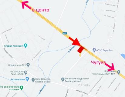 Billboard A in Rogan, 3x6  Траса Харків - Ростов-на-Дону (М03) - смт Рогань, (2), виїзд з міста scheme