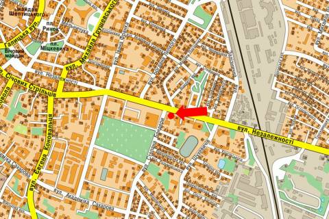 Citylight B in Ivano-Frankivsk, 1.8x1.2  Nezaleznosti st., 89, navproti Pedagogicnogo institutu scheme