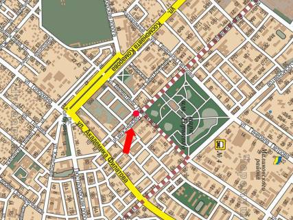 Billboard  in Odessa, 3x6  Varnens'ka st., 5 / Geroiv Krut st. (kol. Tereskovoi st.), v bik Petrova st. scheme