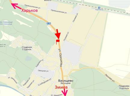 Billboard A in Vasishcheva, 3x6  с. Васищеве, АЗС "Sun Oil", (2), у бік Змієва scheme