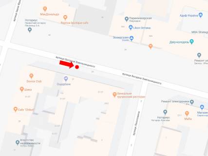 Citylight A in Kyiv, 1.8x1.2  Hmel'nic'kogo st., 29/2 / st. Franka, navproti McDonald's, v storonu st. Hresatik scheme