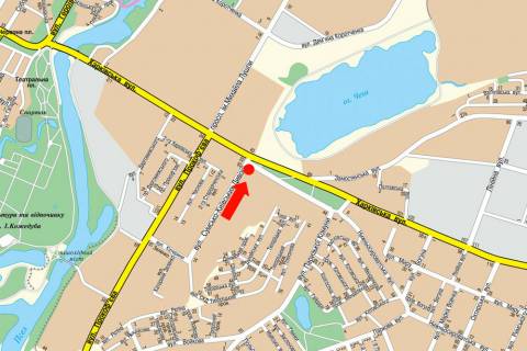 Billboard A in Sumi, 3x6  SKD st. / Harkivs'ka st., bila rinku "SKD" scheme