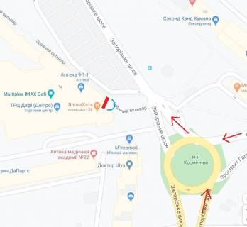 Video Billboard A in Dnipro (Dnipropetrovsk) Zoranij bst., 1A, TRC DAFI. Prajs za translaciu rolika 10sek, 1 vihid v 5 hvilin, c 07:00 do 23:00. Rozrahunki dla insih parametriv rozmisenna utocnujte u menedzera - 291143 scheme