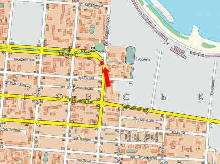 Citylight  in Cherkasy, 1.8x1.2  Sevcenka bst. / Dobrovol's'kogo st., navproti 700-ricca Cerkas pl., supermarketu "Sil'po", v centr scheme