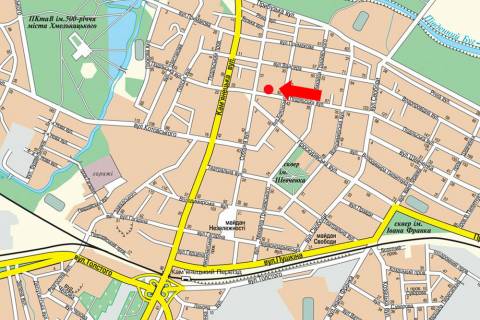 Citylight A in Khmelnitsky, 1.8x1.2  Podil's'ka st., 51, bila salonu "Stil'", lombardu "Skarbnica" scheme