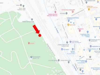 Billboard A in Kyiv, 2.3x3.14  Grincenka st., v storonu st. Saperno-Slobids'ka scheme