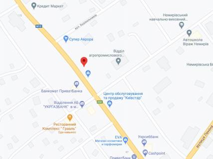 Video Billboard A in Nemiriv Gor'kogo st., 96, apteka "Koneks", prajs za rolik 10 sek 1 vihid/5 hvilin, na dvostoronn'omu ekrani, vid 144 vihodiv na den'. Rozrahunok dla insih parametriv translacii utocnujte u menedzera. - 301456 scheme