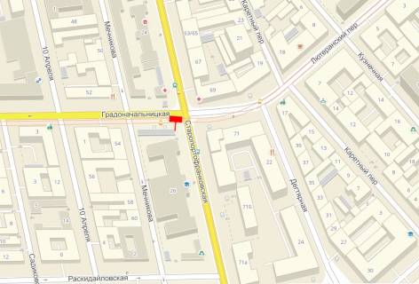 Billboard  in Odessa, 3x6  Staroportofrankivs'ka st. - Gradonacal'nic'ka st., v centr scheme