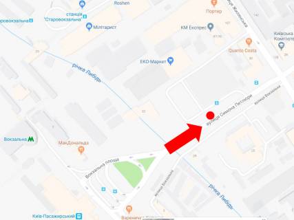 Citylight B in Kyiv, 1.8x1.2  Petluri st., 32, bila avtostancii "Kiiv", v storonu centru scheme