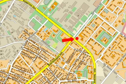 Billboard A in Ivano-Frankivsk, 3x6  Vovcinec'ka st. / Ivasuka st., verhna scheme