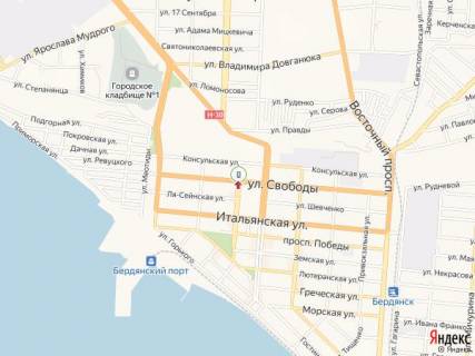 Citylight B in Berdyansk Truda av., 16 - Svobody st. scheme
