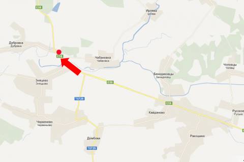 Billboard A in Zakarpattya trasi, 3x6  Trasa Kiiv-Cop, bila s. Cabanivka, v bik m. Uzgorod scheme