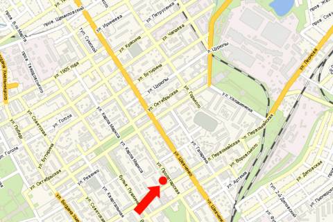 Citylight B in Kremenchuk, 1.8x1.2  Persotravneva st., 41/3, bila supermarketiv "ATB", "Tehnopolis" scheme