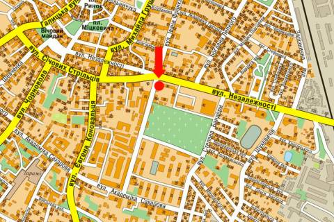 Citylight B in Ivano-Frankivsk, 1.8x1.2  Mel'nika st. / Nezaleznosti st. scheme