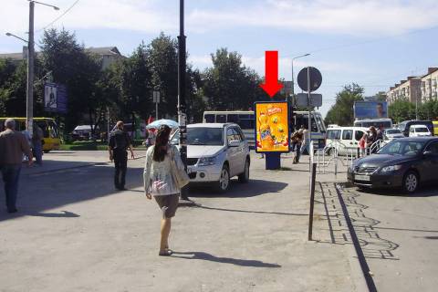 Citylight B in Kam'yanets-Podilsky, 1.8x1.2  Knaziv Koriatoviciv st. / Grusevs'kogo av., bila "Torgovogo centru" Photo 1