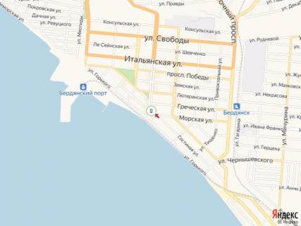 Citylight A in Berdyansk Azovskij av. - Primorskaa pl., 3, v rajone kafe "Smidt i Ko" scheme