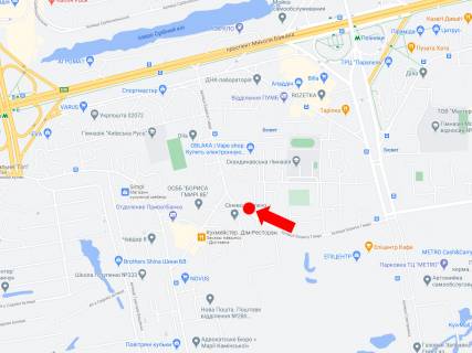 Billboard  in Kyiv, 3x6  Gmiri st., 7 - st. Cavdar, v bik av. Bazana, st.m. "Poznaki" scheme