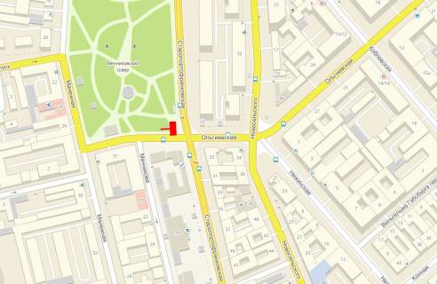 Billboard  in Odessa, 3x6  Ol'giivs'ka st. - Staroportofrankivs'ka st., 14A, v centr scheme