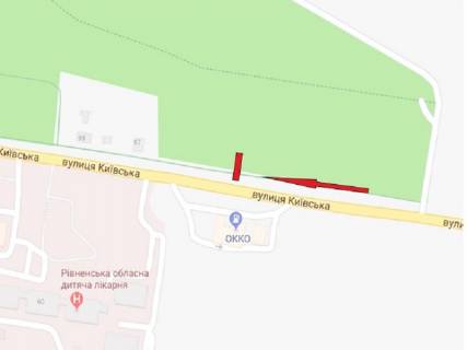 Billboard A in Rivne Kiivs'ka st., 84, navproti, AZS "OKKO" scheme