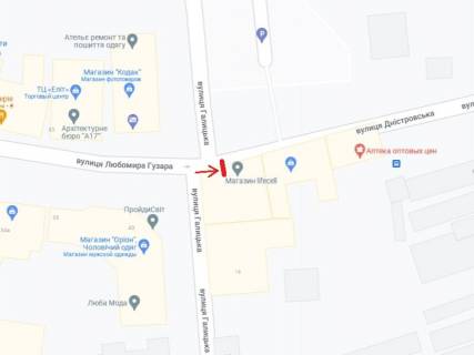 Video Billboard A in Ivano-Frankivsk, 1.8x1.2  Дністровська вул., 2, зупинка "Універмаг", у бік Шпитальна вул. - 567104 scheme