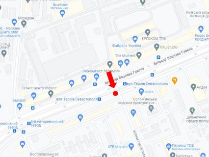 Prismatron, Prism A in Kyiv, 3x6  Gavela (kol. Lepse) bst., 31 - Geroiv Sevastopola st., 1 - 457063 scheme
