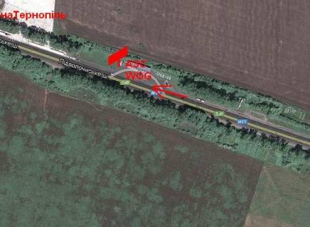 Billboard A in Ternopil, 3x6  Trasa Ternopil'-Hmel'nic'kij, (15), bila AZS "WOG", v'izd v misto scheme