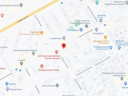 Video Billboard A in Bucha Energetikiv st., 17, apteka "Vitamin", prajs za rolik 10 sek 1 vihid/5 hvilin, na dvostoronn'omu ekrani, vid 144 vihodiv na den'. Rozrahunok dla insih parametriv translacii utocnujte u menedzera. - 301252 scheme