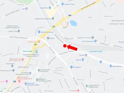 Billboard  in Kyiv, 3x6  Grincenka st. bila fabrik Rosen i Olkom, v storonu bst. Druzbi narodiv scheme