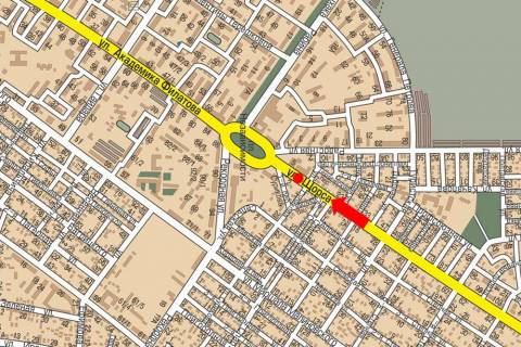 Billboard A in Odessa, 3x6  Rihtera st. (kol. Sorsa st.) / Radisna st., 2/4, v bik Derevanka pl., rozdil'nik, prava scheme