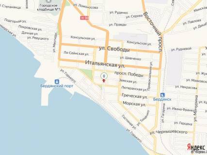 Citylight B in Berdyansk Azovskij av. - Zemskaa st. scheme