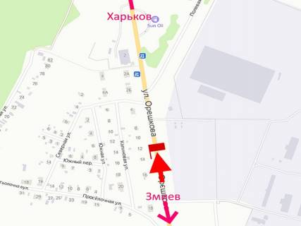 Billboard B in Vasishcheva, 3x6  Горішкова вул. - Північна вул., смт Васищеве, у бік м. Харків scheme