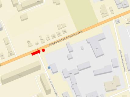 Billboard A in Uzhgorod, 3x6  Kapusans'ka st., 149 / Dostoevs'kogo st., v centr scheme