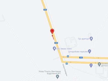 Billboard B in Dnipro (Dnipropetrovsk), 6х3  N-08 "Pidhid do aeroportu "Dnipro", km 3+980 (pravoruc), ruh z aeroportu scheme