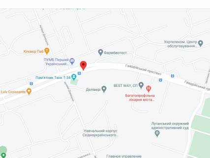 Video Billboard A in Severodonetsk Gvardejskij av., 27/65, apteka "Med Servis", NoDn146, prajs za rolik 10 sek 1 vihod/5 minut, s 8:00-22:00. Rascet dla drugih parametrov translacii utocnajte u menedzera. - 301513 scheme