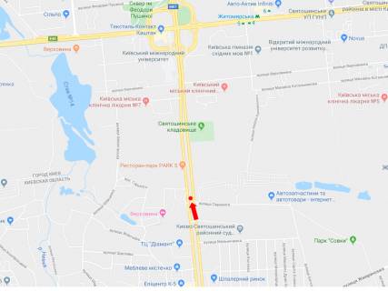 Prismatron, Prism A in Kyiv, 3x6  Kil'ceva doroga - st. Peremogi, rozdil'nik, v bik av. Peremogi - 214632 scheme